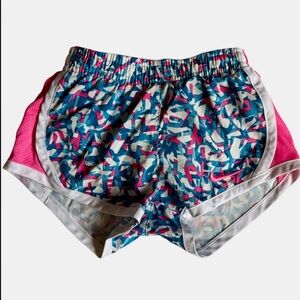 Nike Baby Girls Blue and Pink Athletic Shorts Vibrant Design size 12M
